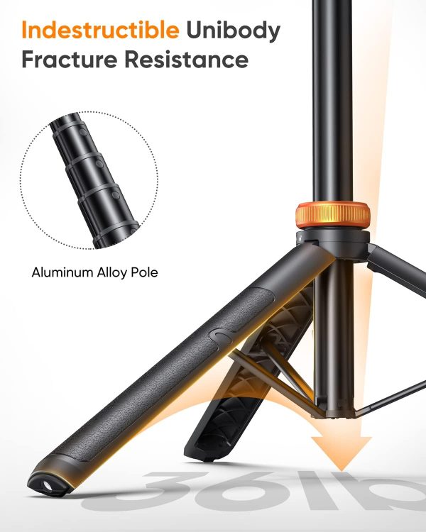 Newest iPhone Tripod Stand, EUCOS 62" Phone Tripod&Selfie Stick with Remote Shutter for Video Recording, Solidest Cell Phone Tripod Stand for iPhone Compatible iPhone 13Pro Max/12Pro/Samsung/DJI/GoPro - Image 2