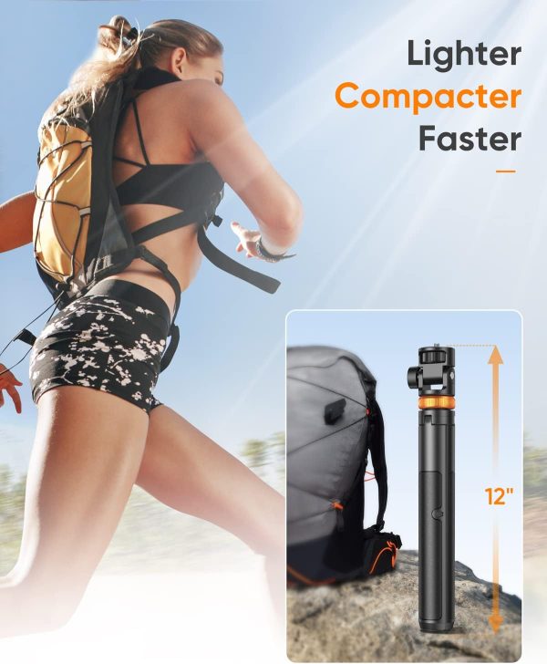 Newest iPhone Tripod Stand, EUCOS 62" Phone Tripod&Selfie Stick with Remote Shutter for Video Recording, Solidest Cell Phone Tripod Stand for iPhone Compatible iPhone 13Pro Max/12Pro/Samsung/DJI/GoPro - Image 5