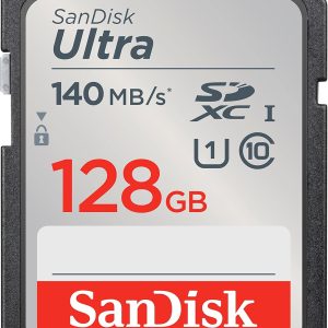 SanDisk 128GB Ultra SDXC UHS-I Memory Card - Up to 140MB/s, C10, U1, Full HD, SD Card - SDSDUNB-128G-GN6IN